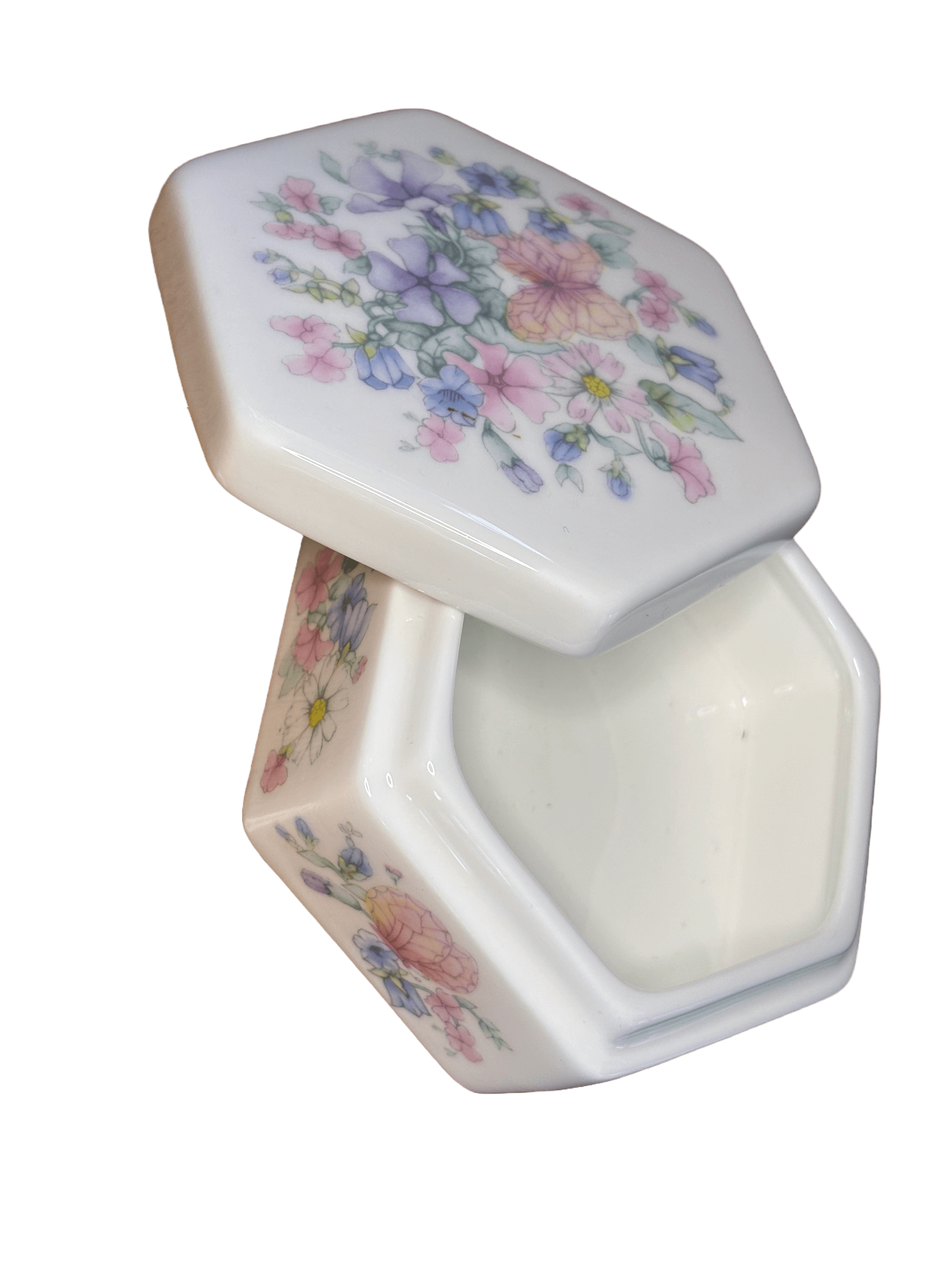 Wedgwood Angela Pattern Hexagonal Trinket Dish