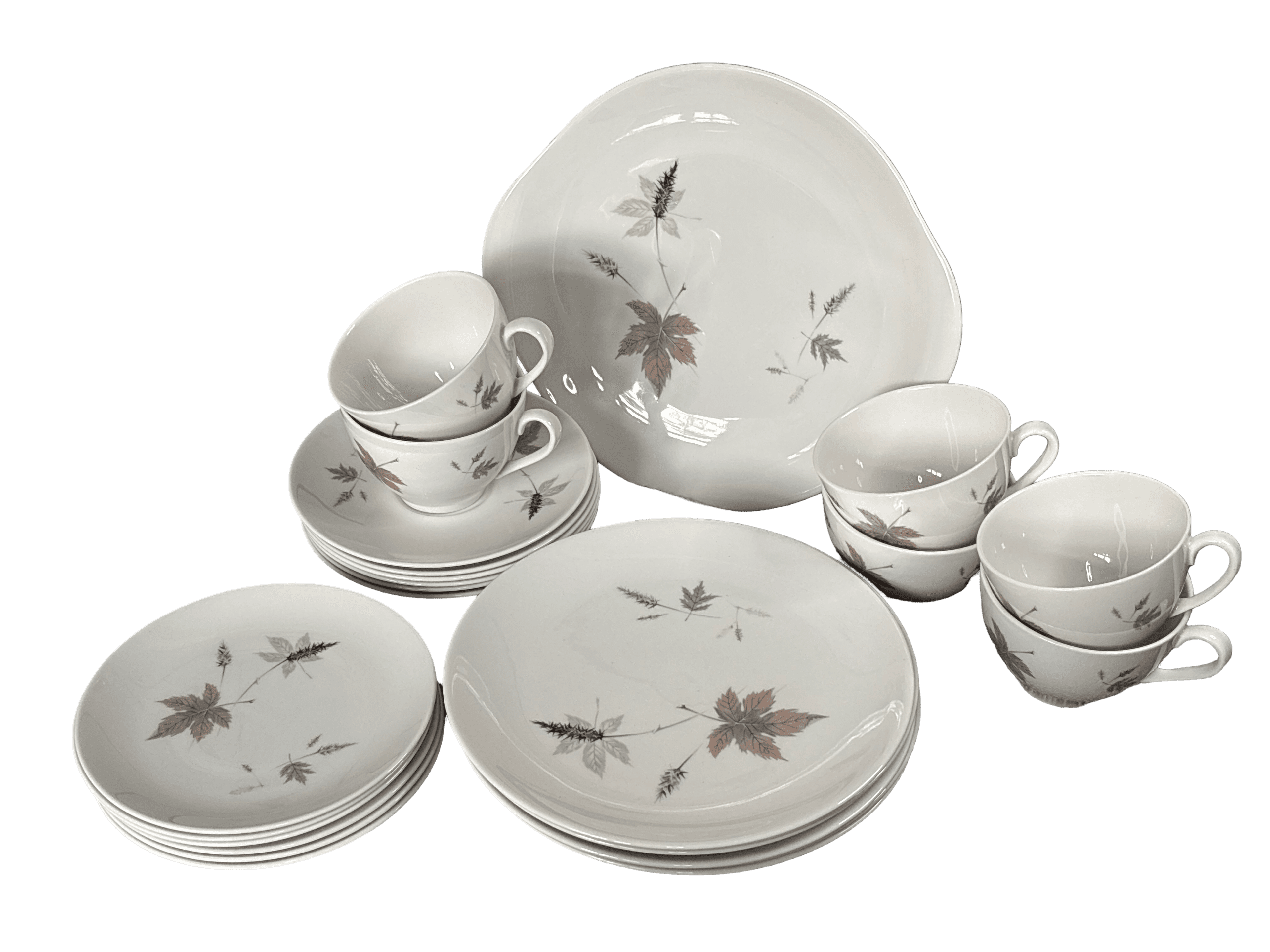 Royal Doulton Tumbling Leaves Dinner and Tea Service, 25 Pieces